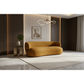 Beecham 3-Seater Sofa in Mustard - Chocolate Wood