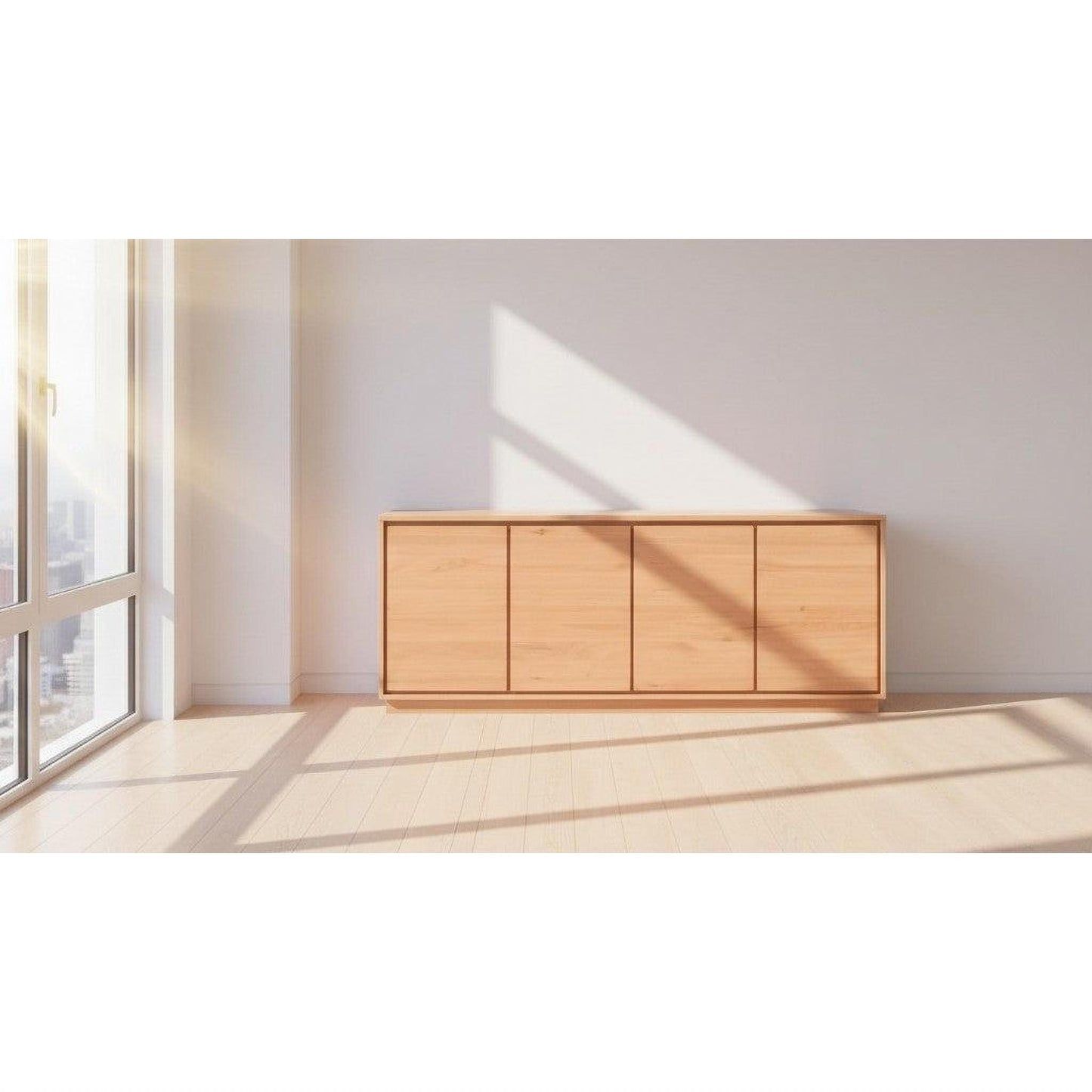 Zafran Messmate Timber 4-Door Sideboard 200cm detail