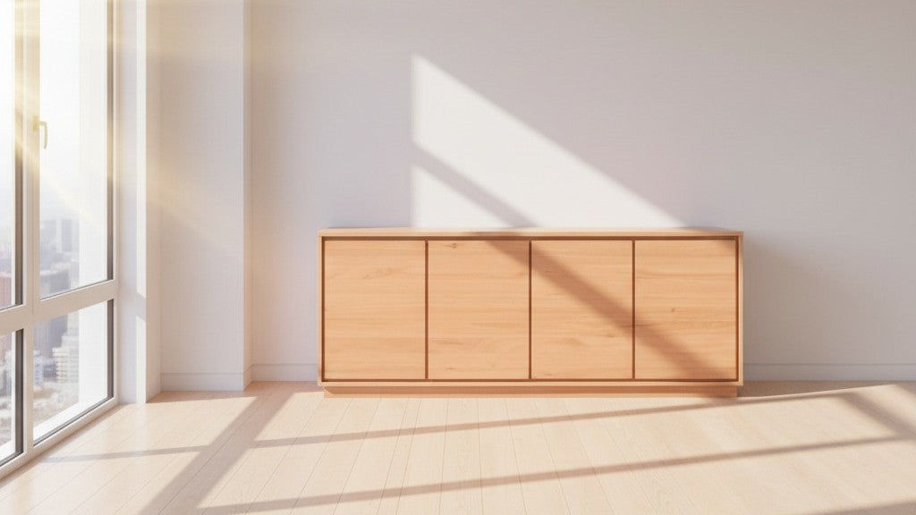 Zafran Messmate Timber 4-Door Sideboard 200cm detail
