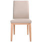 OAKLEY LEATHER DINING CHAIR LIGHT MOCHA/NATURAL - MyChocolateWood