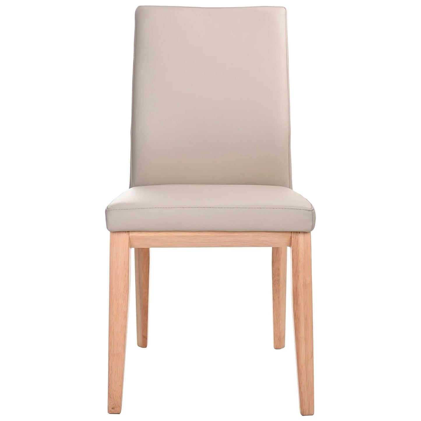 OAKLEY LEATHER DINING CHAIR LIGHT MOCHA/NATURAL - MyChocolateWood
