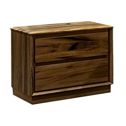 NERINDA MARRI TIMBER 2-DRAWER BEDSIDE TABLE - MyChocolateWood