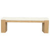 Adelle Solid Mindi Timber Large Bench 160cm in Natural - Chocolate Wood