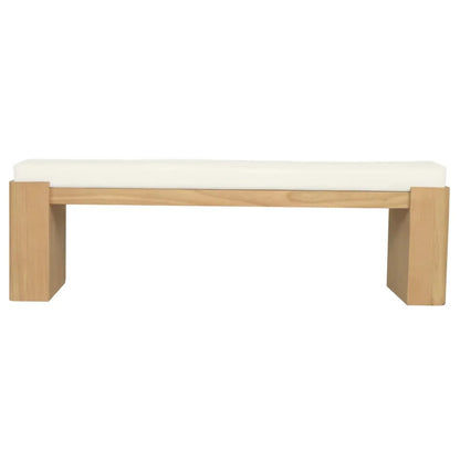 Adelle Solid Mindi Timber Large Bench 160cm in Natural - Chocolate Wood