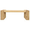 Adelle Solid Mindi Timber Small Bench 130cm in Natural - Chocolate Wood