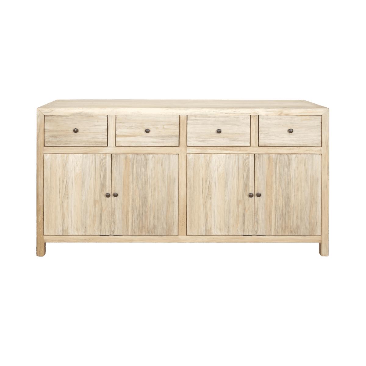 JOELLE 4-DRAWER 4-DOOR SIDEBOARD/BUFFET DISTRESSED NATURAL - MyChocolateWood