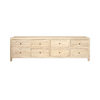 JOELLE 8-DRAWER LOWBOY/DRESSER/CHEST OF 8 DRAWERS DISTRESSED NATURAL - MyChocolateWood