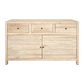 Joelle 3-Drawer 2-Door Buffet in Distressed Natural - Chocolate Wood