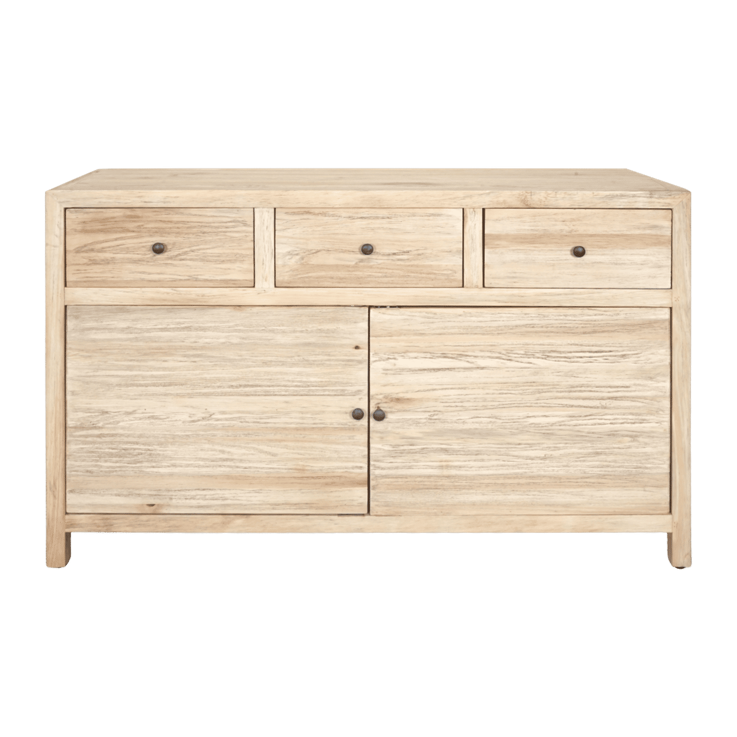 Joelle 3-Drawer 2-Door Buffet in Distressed Natural - Chocolate Wood