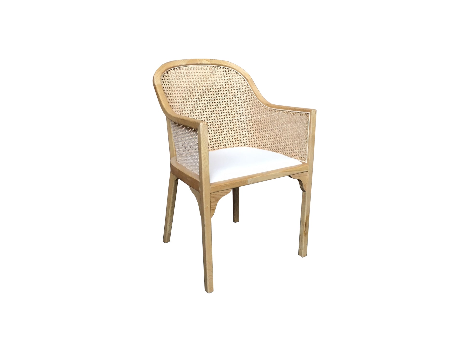 JOSE ELMWOOD HAMPTON STYLE TUB CHAIR IN NATURAL - MyChocolateWood