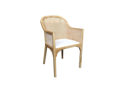 JOSE ELMWOOD HAMPTON STYLE TUB CHAIR IN NATURAL - MyChocolateWood