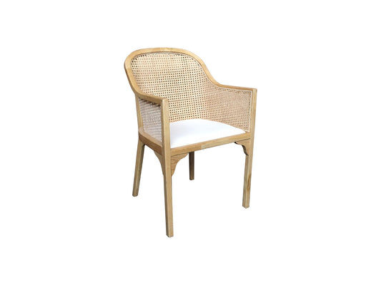 JOSE ELMWOOD HAMPTON STYLE TUB CHAIR IN NATURAL - MyChocolateWood