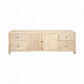 Joelle 4-Drawer 2-Door Cabinet in Distressed Natural - Chocolate Wood