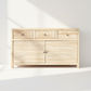 JOELLE 3-DRAWER 2-DOOR BUFFET/SIDEBOARD DISTRESSED NATURAL - MyChocolateWood