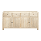 Joelle 4-Drawer 4-Door Sideboard in Distressed Natural - Chocolate Wood