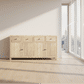 JOELLE 4-DRAWER 4-DOOR SIDEBOARD/BUFFET DISTRESSED NATURAL - MyChocolateWood