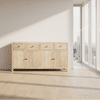 JOELLE 4-DRAWER 4-DOOR SIDEBOARD/BUFFET DISTRESSED NATURAL - MyChocolateWood