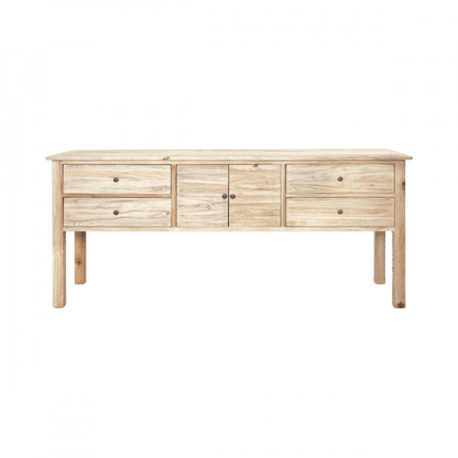 JOELLE 4-DRAWER 2-DOOR BUFFET/SIDEBOARD DISTRESSED NATURAL - MyChocolateWood