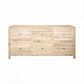 Joelle 6-Drawer Dresser in Distressed Natural - Chocolate Wood