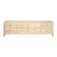 Joelle 8-Drawer Lowboy in Distressed Natural - Chocolate Wood