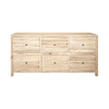 JOELLE 6-DRAWER DRESSER/CHEST OF 6 DRAWERS DISTRESSED RUSTIC - MyChocolateWood