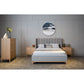 NERISSA DOUBLE BED WITH FABRIC VERTICAL PANEL HEADBOARD IN STORM - MyChocolateWood