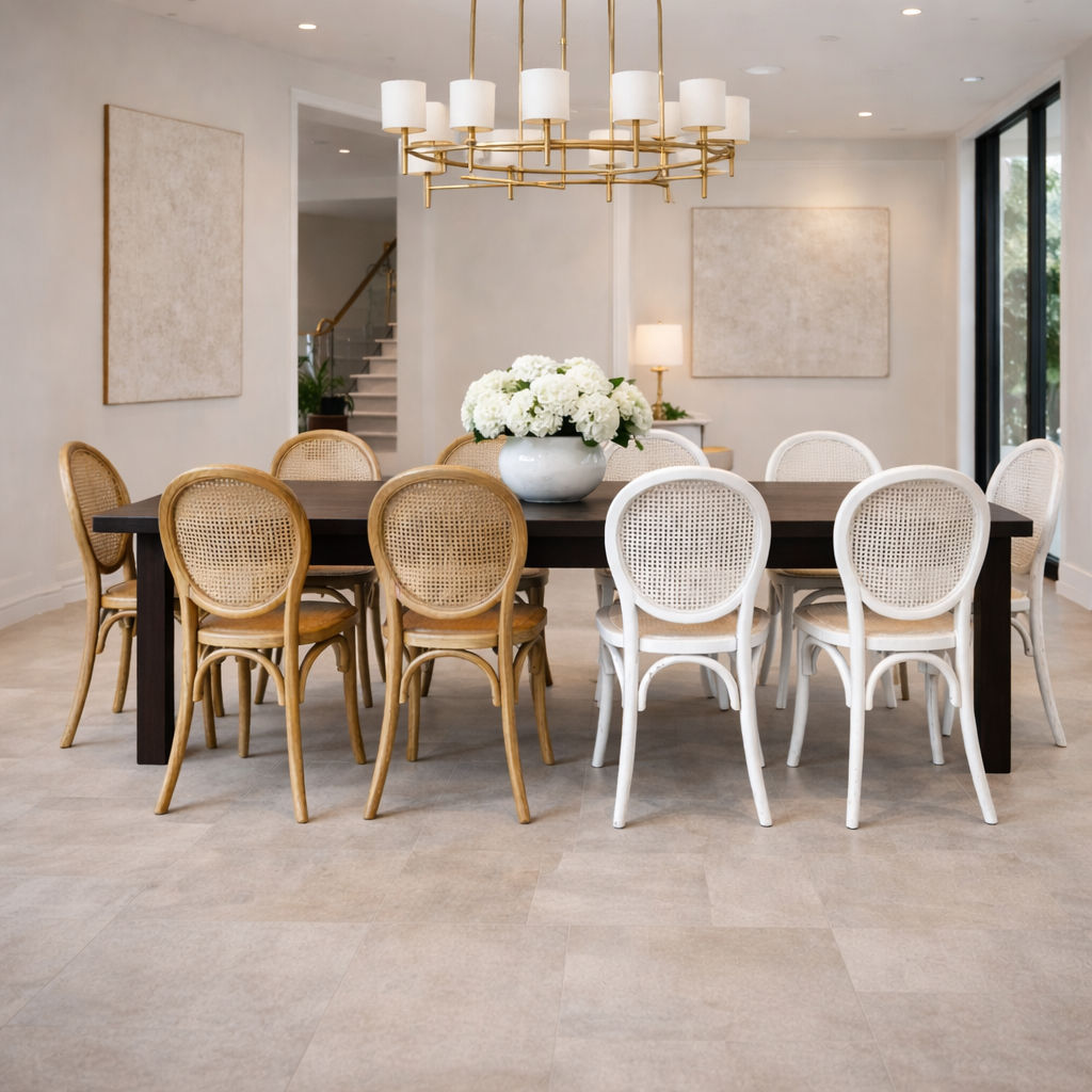 ISLANDER RECYCLED ELM TIMBER DINING CHAIR OPEN RATTAN WEAVE BLACK 44X55X95(H) CM - MyChocolateWood