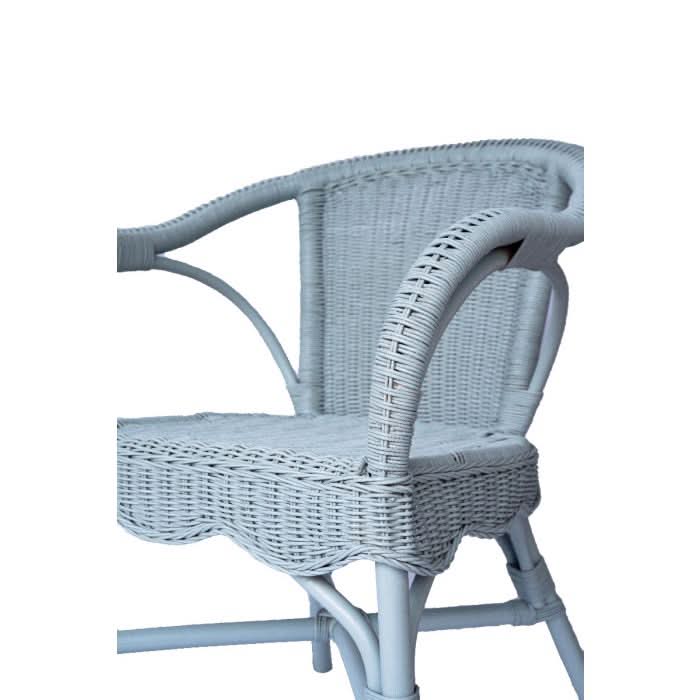 WENGLOR OCEAN BLUE RATTAN ARMCHAIR ACCENT CHAIR/ LOUNGE CHAIR - MyChocolateWood