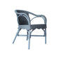 WENGLOR OCEAN BLUE RATTAN ARMCHAIR ACCENT CHAIR/ LOUNGE CHAIR - MyChocolateWood