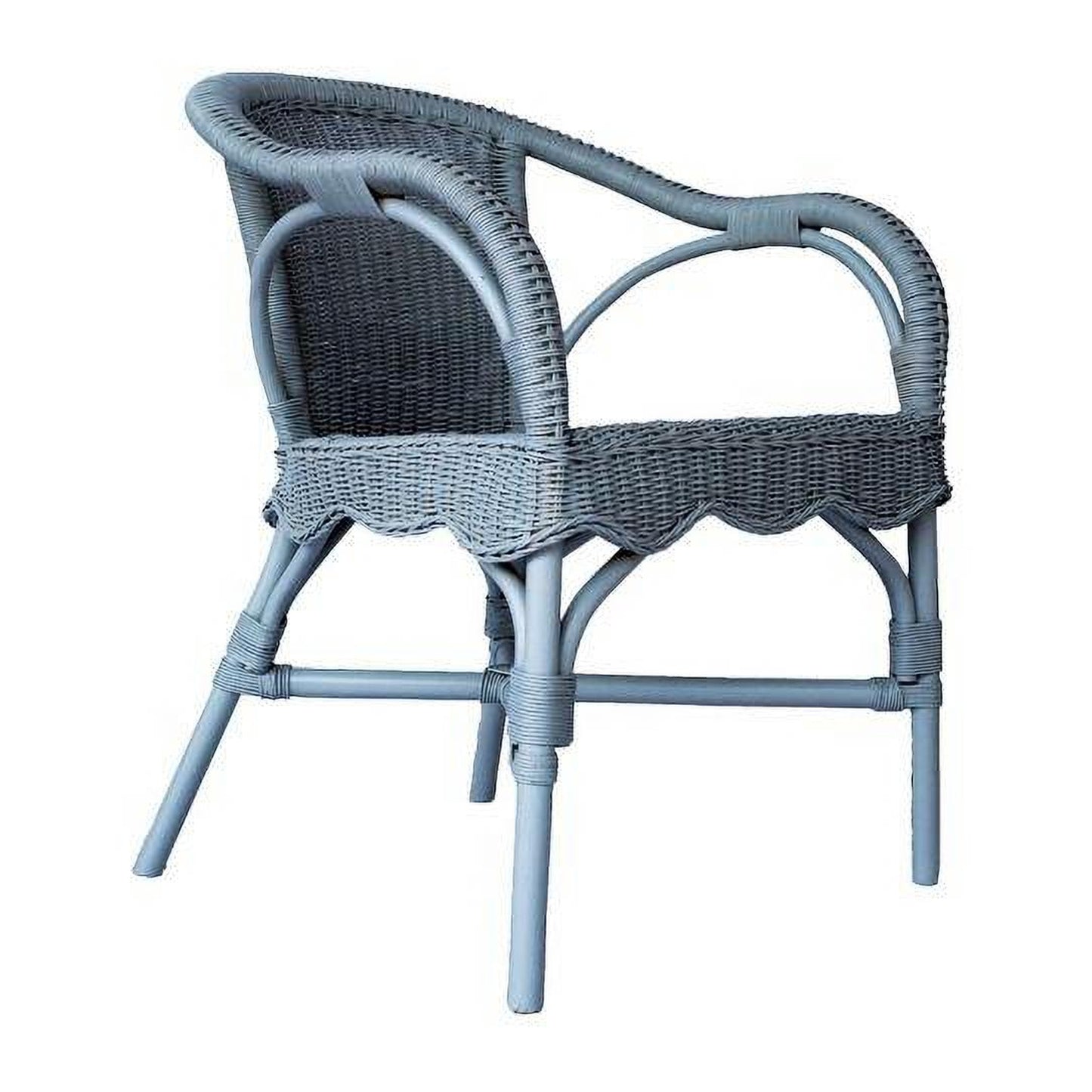 Wenglor Rattan Armchair in Ocean Blue styled