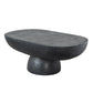 BARDOT OVAL CEMENT COFFEE TABLE BLACK - MyChocolateWood