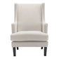 SILAS PEARL CHENILLE WING BACK ARMCHAIR/OCCASIONAL CHAIR - MyChocolateWood