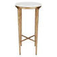 SOREN MARBLE PETITE SIDE TABLE - BRASS FRAME 90CM - MyChocolateWood