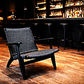 PLANTATION COLONIAL ELMWOOD CHAIR/ARMCHAIR/LOUNGE CHAIR IN DISTRESSED BLACK - MyChocolateWood