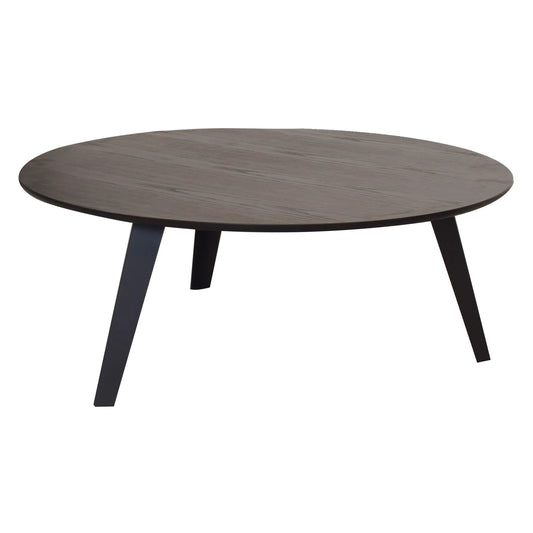 PRESWOLD ROUND COFFEE TABLE BLACK - MyChocolateWood