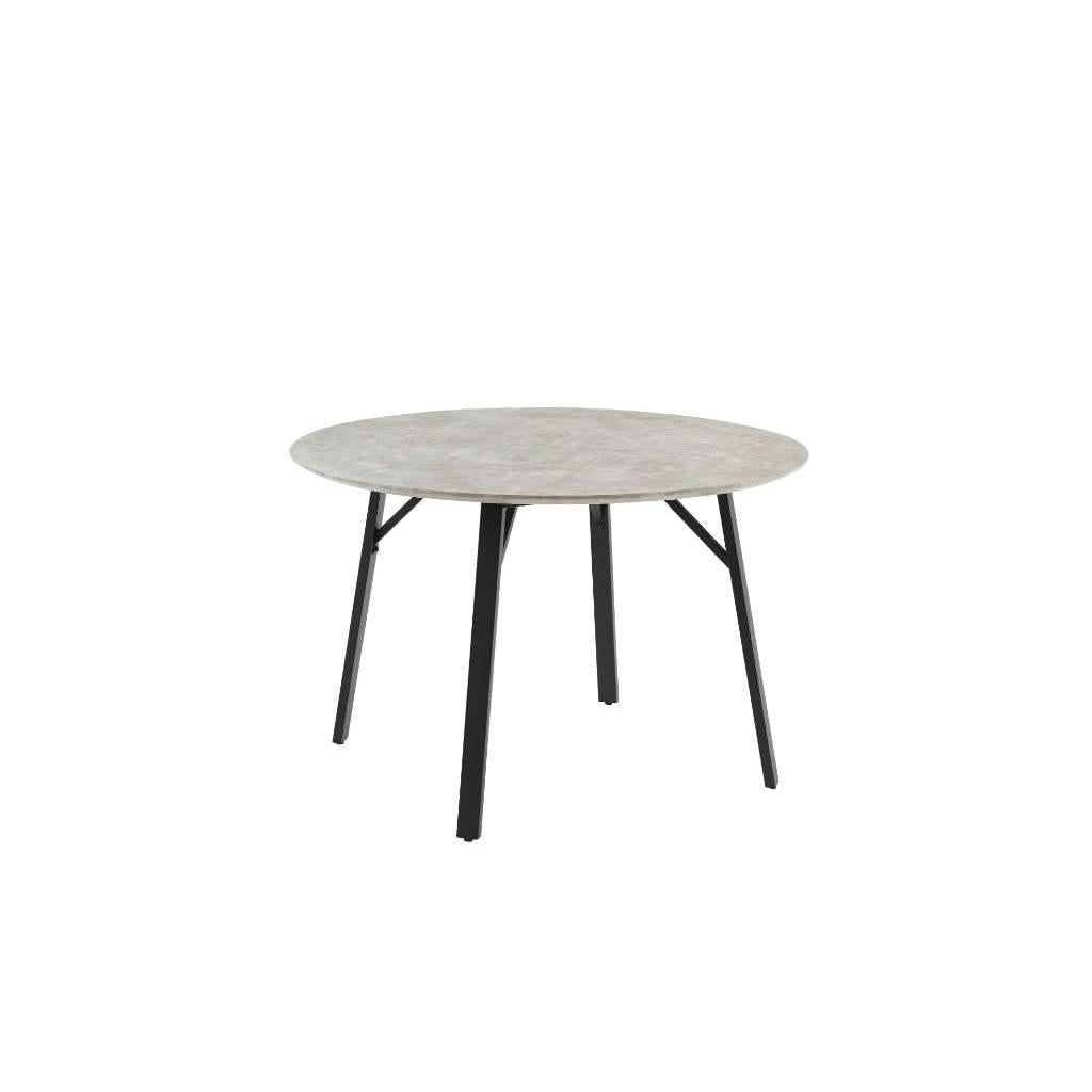 ELEKTRA GREY MARBLE LOOK ROUND DINING TABLE 120CM - MyChocolateWood