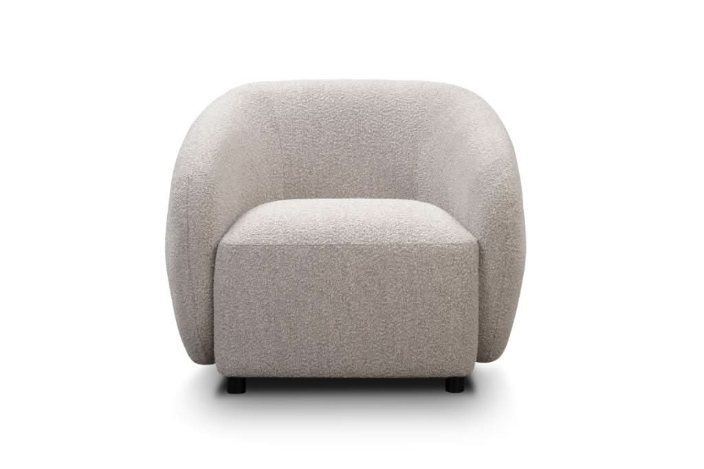 Suki Boucle Armchair in Quartz front