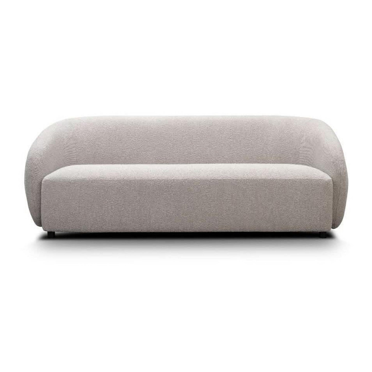 Suki Boucle 3-Seater Sofa in Quartz front