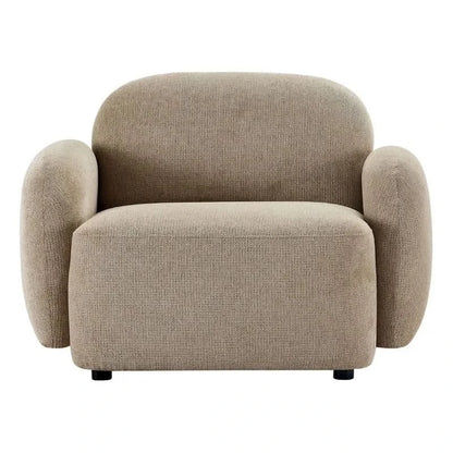 LORELEI CHENILLE ARMCHAIR/OCCSIONAL CHAIR TAUPE - MyChocolateWood