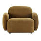 Lorelei Chenille Armchair / Occasional Chair in Toffee - Chocolate Wood