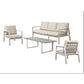 MONARD 4 PIECE OUTDOOR SOFA SET CREAM - MyChocolateWood