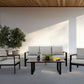 FRINTON 4 PIECE OUTDOOR SOFA SET/LOUNGE SET CHARCOAL