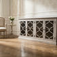 REINA GREYWASHED RECYCLED TIMBER/GLASS 4-DOOR BUFFET/SIDEBOARD - MyChocolateWood
