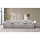 GALLERIA 4-SEATER HOME THEATRE SOFA - 4 ELECTRIC RECLINERS LIGHT GREY - MyChocolateWood