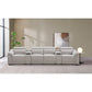 Galleria 4-Seater Home Theatre Sofa in Light Grey - Chocolate Wood