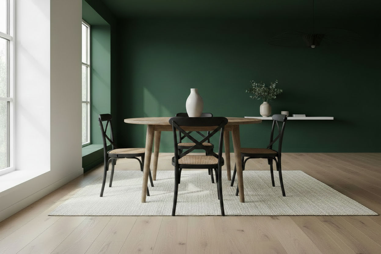 FITAN SOLID OAK ROUND DINING TABLE 120CM NATURAL - MyChocolateWood