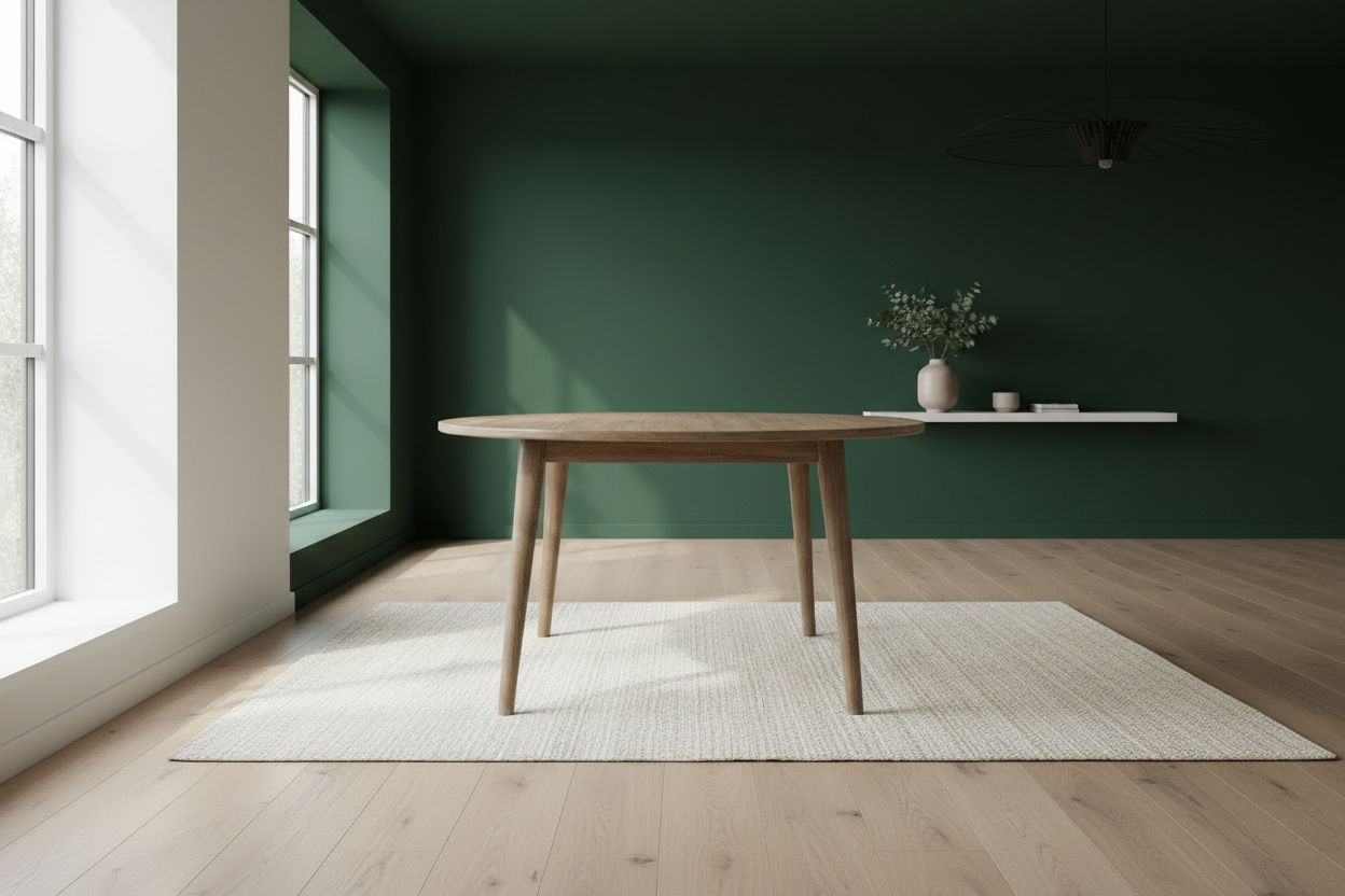 FITAN SOLID OAK ROUND DINING TABLE 120CM NATURAL - MyChocolateWood