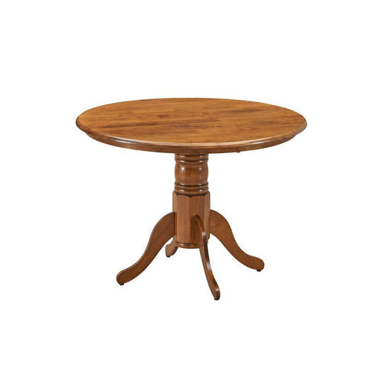MARVELL SOLID RUBBERWOOD ROUND TABLE WALNUT 106.6CM - MyChocolateWood