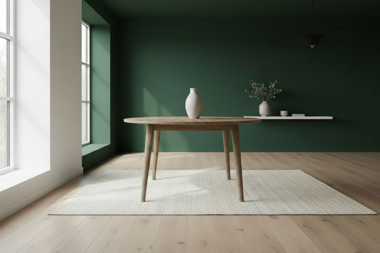 FITAN SOLID OAK ROUND DINING TABLE 120CM NATURAL - MyChocolateWood