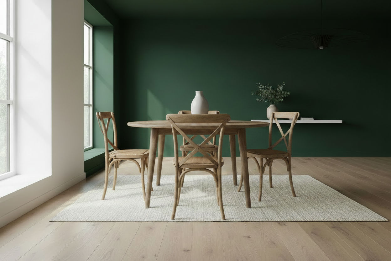 FITAN SOLID OAK ROUND DINING TABLE 120CM NATURAL - MyChocolateWood